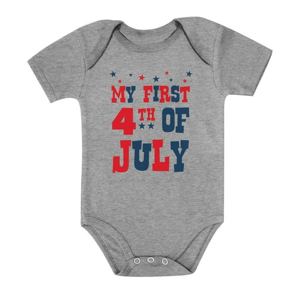 Tstars My First 4th of July Baby Boy Girl Outfit American Flag USA Baby Bodysuit